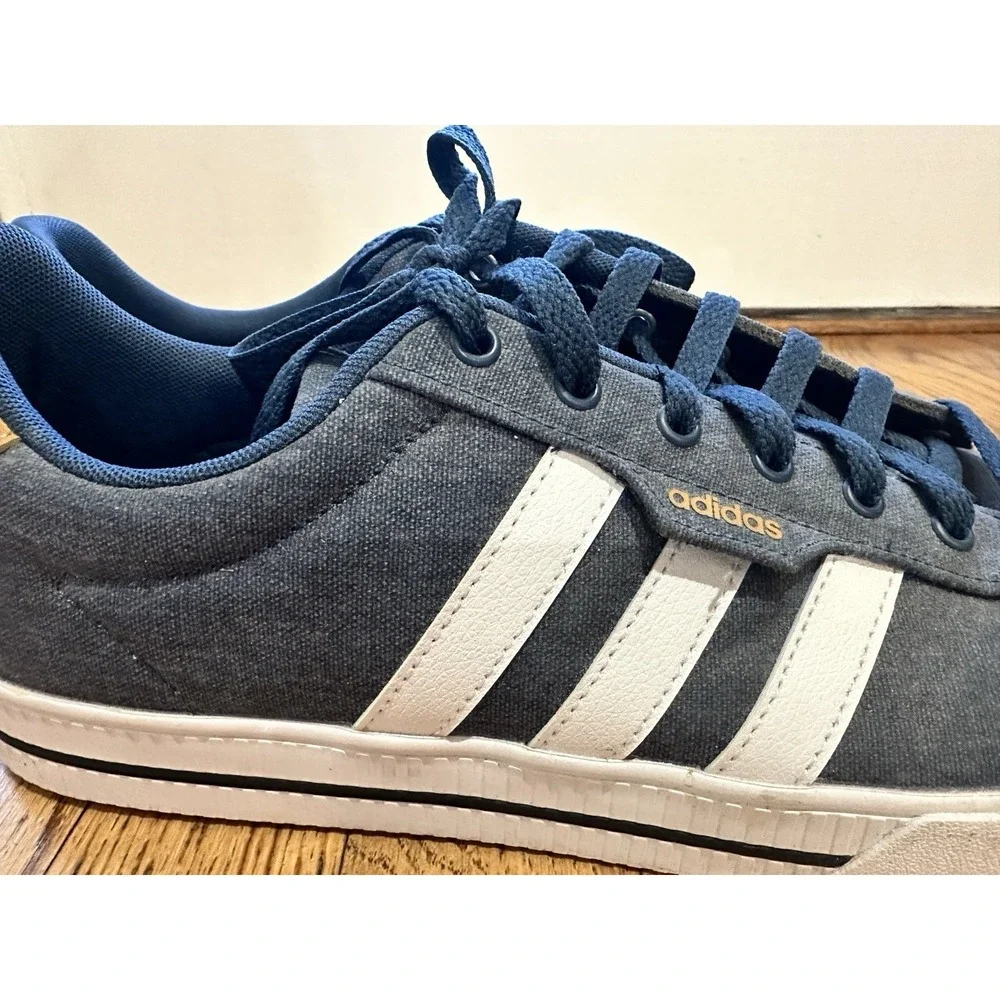 Adidas Daily 3.0 Men's Sneaker Shoe Canvas Athletic Casual GY8115 Blue Size 12 - Picture 3 of 11